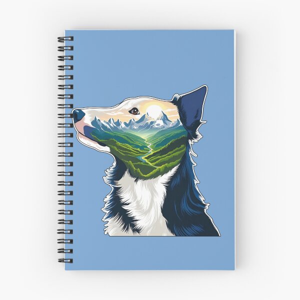 Item preview, Mountain Silhouette of a Border Collie designed and sold by GoodyPaws.