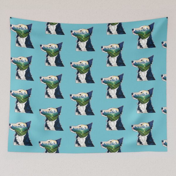 Item preview, Mountain Silhouette of a Border Collie designed and sold by GoodyPaws.