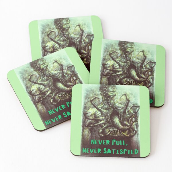 Item preview, Never Full, Never Satisfied – Surreal Horror Art in Green Tones designed and sold by Anomaly Effect.