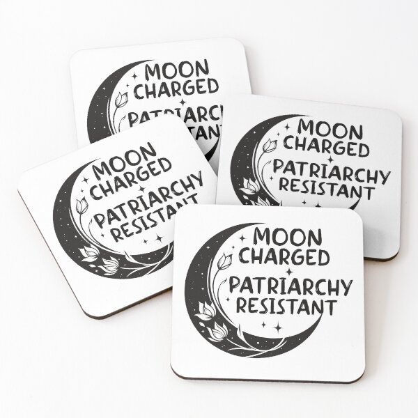 Item preview, Moon charged, patriarchy resistant designed and sold by Line2Rhyme.