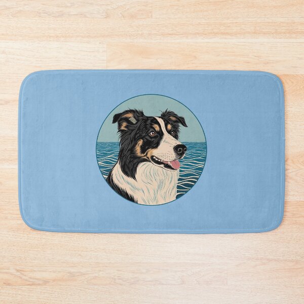 Item preview, Ocean Silhouette of a Border Collie designed and sold by GoodyPaws.