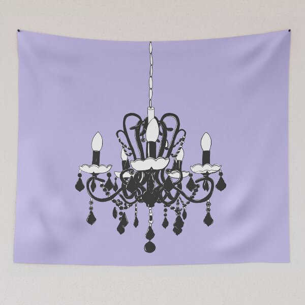 Item preview, Vintage Chandelier – Black and White Elegant Illustration designed and sold by dearjunie.