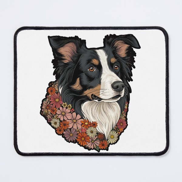 Item preview, Floral Silhouette of a Border Collie designed and sold by GoodyPaws.