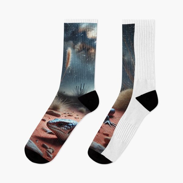 Item preview, Blue-Tongue Skink in the Australian Desert – Nocturnal Wildlife designed and sold by NocturnalNook.