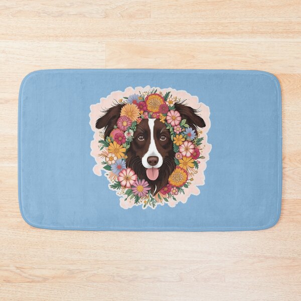 Item preview, Floral Silhouette of a Border Collie designed and sold by GoodyPaws.