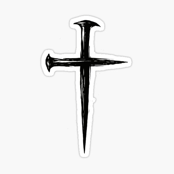 Item preview, Jesus Cross Nail Faith Vintage Oil Black Painting designed and sold by TotallyMeh.