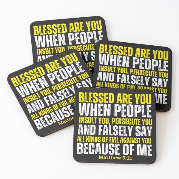 Item preview, “Blessed are you when people insult you, persecute you and falsely say all kinds of evil against you because of me | Matthew 5:11 designed and sold by UnboundFull.