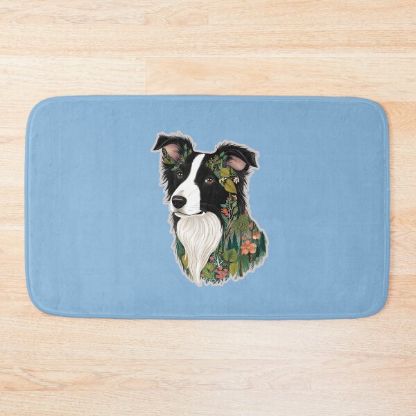 Item preview, Floral Silhouette of a Border Collie designed and sold by GoodyPaws.