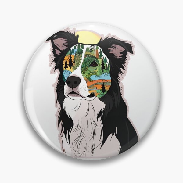 Item preview, Floral Silhouette of a Border Collie designed and sold by GoodyPaws.