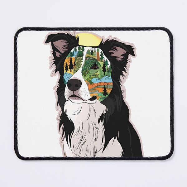 Item preview, Floral Silhouette of a Border Collie designed and sold by GoodyPaws.