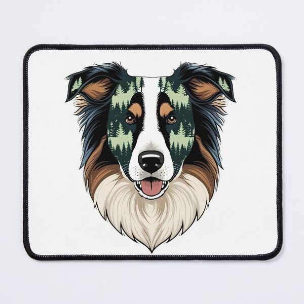 Item preview, Floral Silhouette of a Border Collie designed and sold by GoodyPaws.