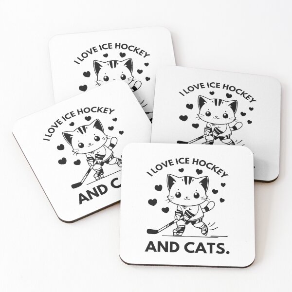 Item preview, I Love Ice Hockey And Cats, I'm a cat with goals, Only tough cats play hockey designed and sold by KlaraMacinka.