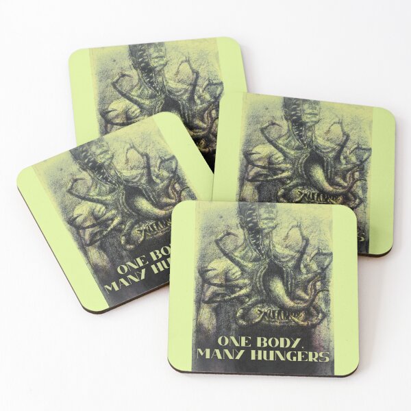 Item preview, One Body, Many Hungers – Surreal Horror Art in Green & Yellow Tones designed and sold by Anomaly Effect.
