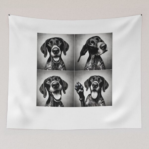 Item preview, Cute German Shorthaired Pointer Selfie Photo Funny Photobooth Dog Lover designed and sold by Kimberley King Art  King Art.