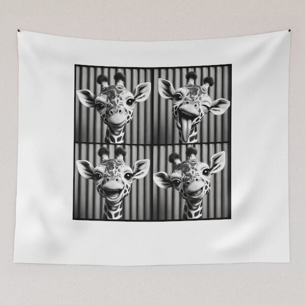 Item preview, Cute Giraffe Selfie Photo Funny Photobooth Giraffe Lover designed and sold by Kimberley King Art  King Art.
