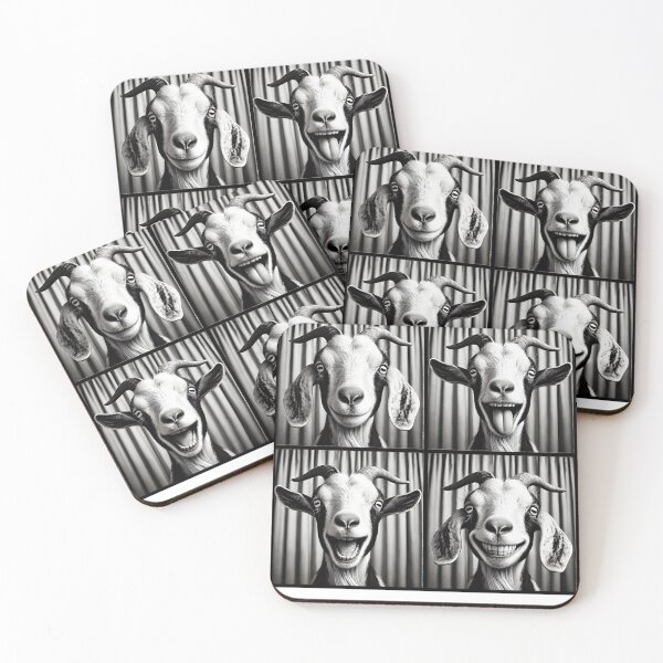 Item preview, Cute Goat Selfie Photo Funny Photobooth Goat Lover Farmer designed and sold by Kimberley King Art  King Art.