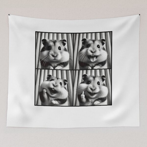 Item preview, Cute Hamster Selfie Photo Funny Photobooth Hamster Lover designed and sold by Kimberley King Art  King Art.