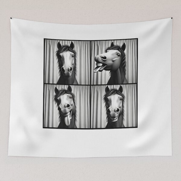 Item preview, Cute Horse Selfie Photo Funny Photobooth Horse Lover designed and sold by Kimberley King Art  King Art.