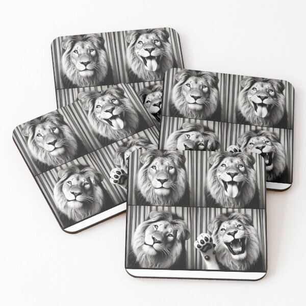 Item preview, Cute Lion Selfie Photo Funny Photobooth Lion Lover designed and sold by Kimberley King Art  King Art.