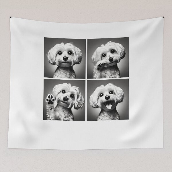 Item preview, Cute Maltese Selfie Photo Funny Photobooth Dog Lover designed and sold by Kimberley King Art  King Art.