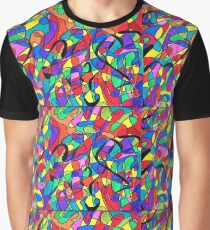 Abstract Color Drawing Graphic T-Shirt