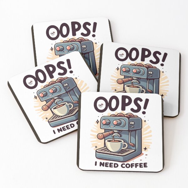 Item preview, "Oops! Coffee Crisis - Daily Caffeine Fix". designed and sold by Nacho-A-Daddy Creations.