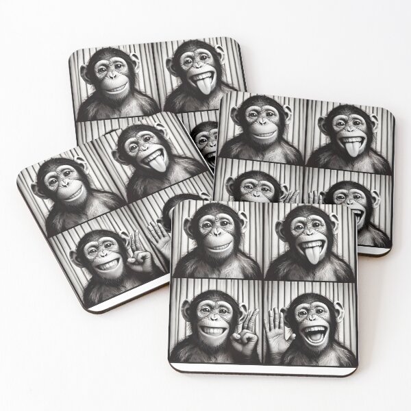 Item preview, Cute Monkey Selfie Photo Funny Photobooth Monkey Lover designed and sold by Kimberley King Art  King Art.