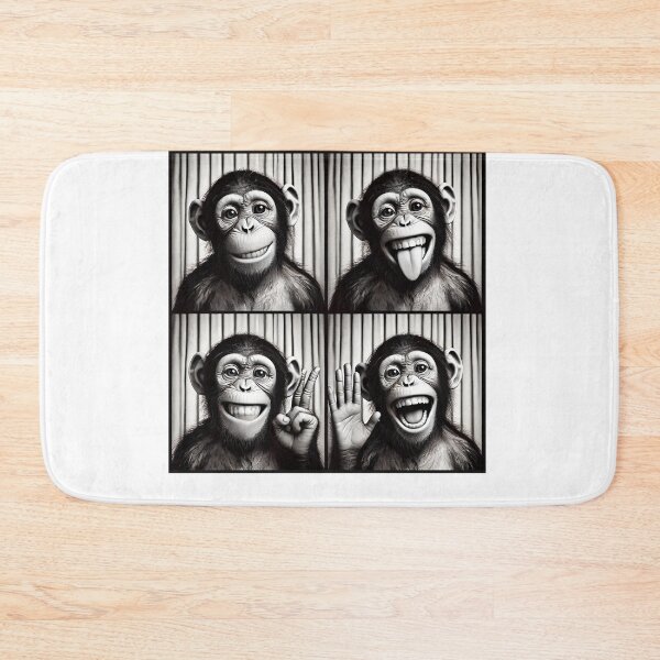 Item preview, Cute Monkey Selfie Photo Funny Photobooth Monkey Lover designed and sold by Kimberley King Art  King Art.