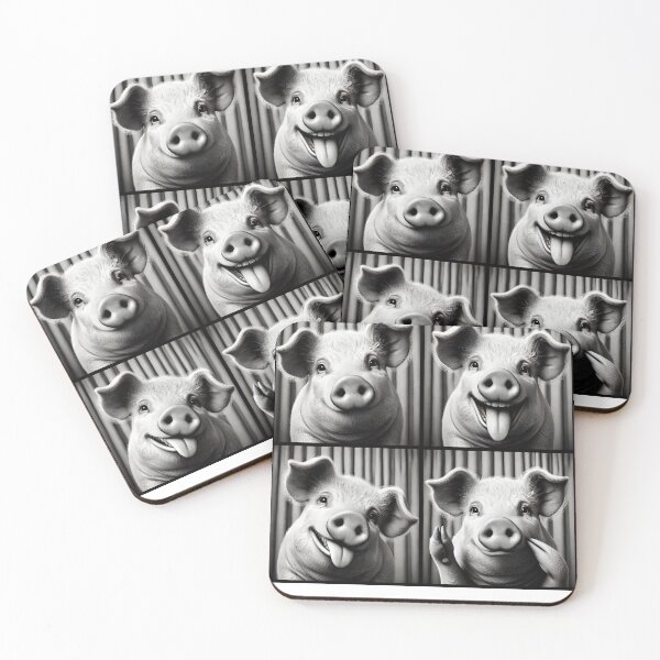 Item preview, Cute Pig Selfie Photo Funny Photobooth Pig Lover designed and sold by Kimberley King Art  King Art.