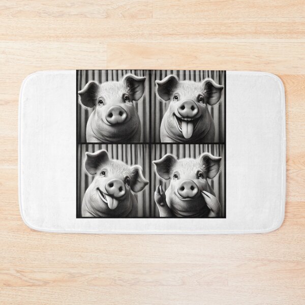 Item preview, Cute Pig Selfie Photo Funny Photobooth Pig Lover designed and sold by Kimberley King Art  King Art.