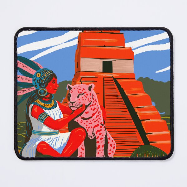 Item preview, Guatemala tikal mayan culture poster sticker travel poster designed and sold by Arctic frame studio.