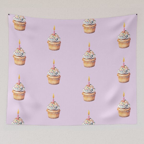 Item preview, Birthday Candle Cupcake with Rainbow Sprinkles designed and sold by poisonivysaur93.