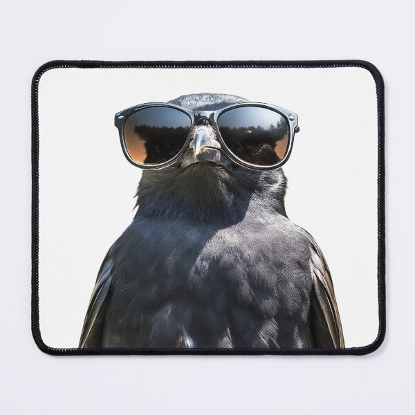 Item preview, Funny cool Blackbird Bird wearing sunglasses designed and sold by LazyOwlStore.