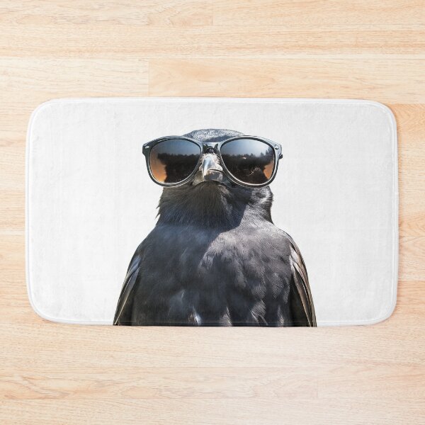 Item preview, Funny cool Blackbird Bird wearing sunglasses designed and sold by LazyOwlStore.