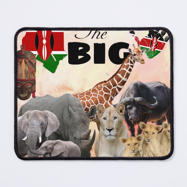 Item preview, The great big 5 Animals Kenya designed and sold by Kimerley.