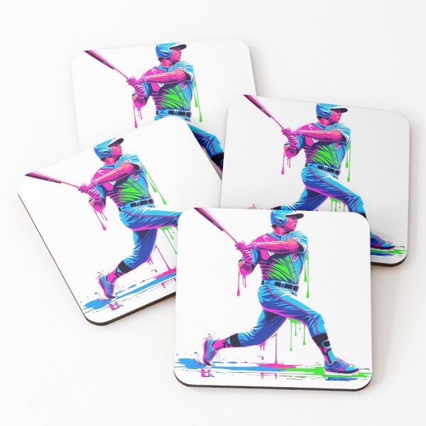 Item preview, Neon Drip Baseball Player – Vibrant Sports Art designed and sold by haitrieuic96.