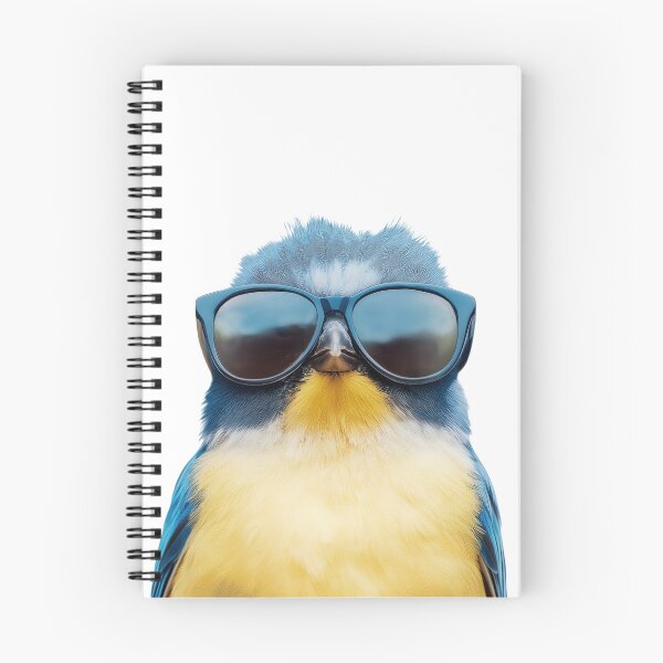 Item preview, Funny cool Blue tit Bird wearing sunglasses designed and sold by LazyOwlStore.