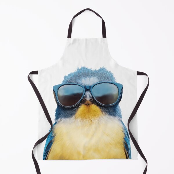 Item preview, Funny cool Blue tit Bird wearing sunglasses designed and sold by LazyOwlStore.