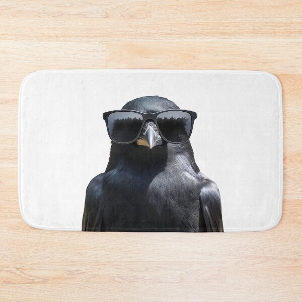 Item preview, Funny cool Carrion crow Bird wearing sunglasses designed and sold by LazyOwlStore.