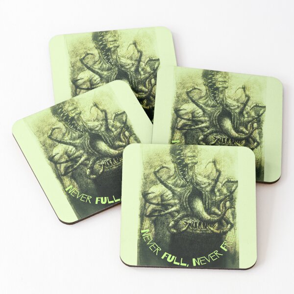 Item preview, Never Full, Never Free – Surreal Horror Art in Green & Yellow Tones designed and sold by Anomaly Effect.