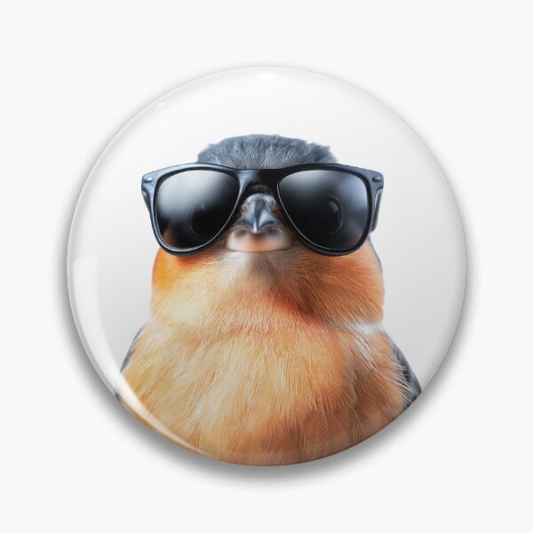 Item preview, Funny cool Chaffinch Bird wearing sunglasses designed and sold by LazyOwlStore.
