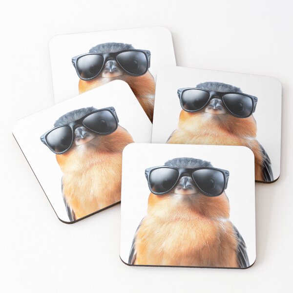 Item preview, Funny cool Chaffinch Bird wearing sunglasses designed and sold by LazyOwlStore.