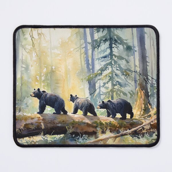 Item preview, Black Bears Walking in the Woods designed and sold by laurashawart.