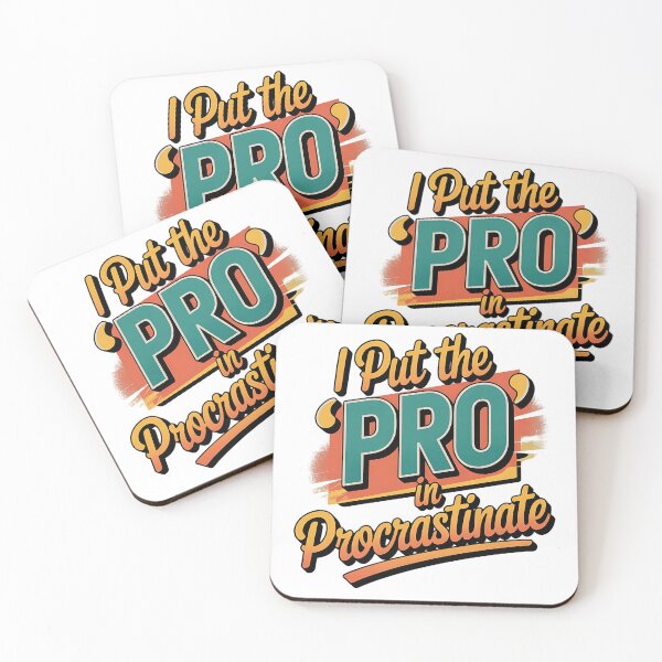 Item preview, Pro in Procrastinate – Retro Humor Design designed and sold by nbg2012.