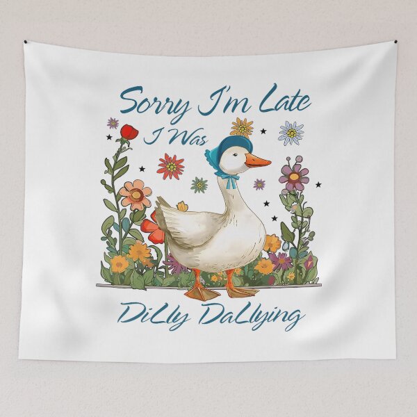 Item preview, Funny Goose Sorry I'm Late I Was Dilly Dallying Silly Goose designed and sold by lidanmasi.