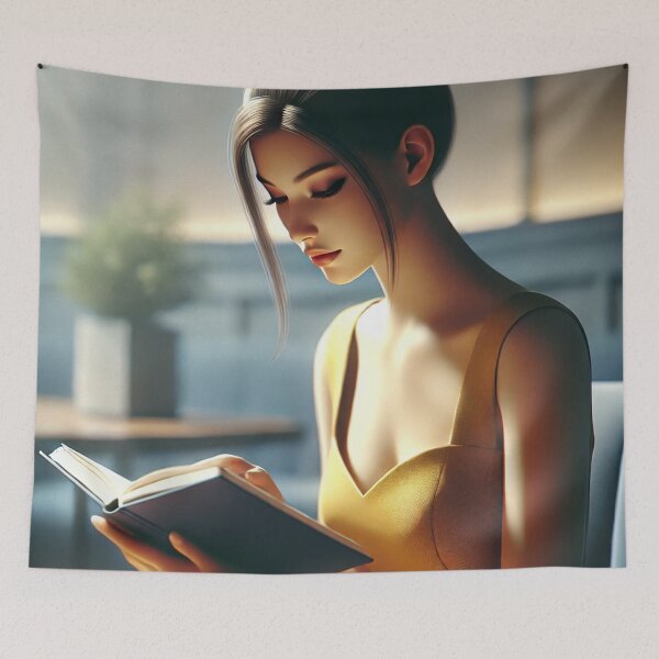 Item preview, Modern woman reading designed and sold by Sigtrix.