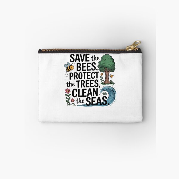 Item preview, Save the bees, protect the trees, clean the seas designed and sold by Mateusz Majcherek.