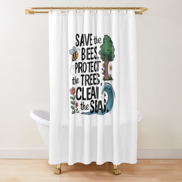 Item preview, Save the bees, protect the trees, clean the seas designed and sold by Mateusz Majcherek.