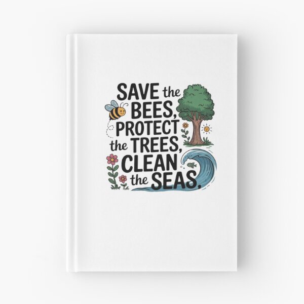 Item preview, Save the bees, protect the trees, clean the seas designed and sold by Mateusz Majcherek.