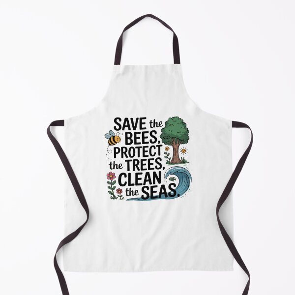 Item preview, Save the bees, protect the trees, clean the seas designed and sold by Mateusz Majcherek.
